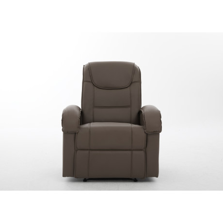 Πολυθρόνα Ανακλινόμενη ArteLibre CELAENO Καφέ PU 80x96x97cm