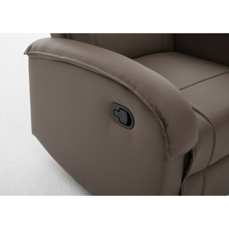 Πολυθρόνα Ανακλινόμενη ArteLibre CELAENO Καφέ PU 80x96x97cm