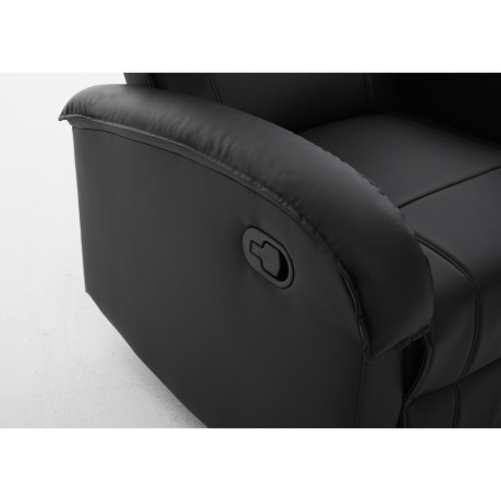 Πολυθρόνα Ανακλινόμενη ArteLibre CELAENO Μαύρο PU 80x96x97cm