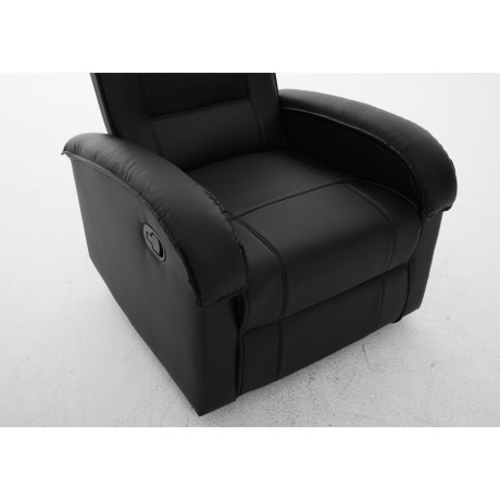 Πολυθρόνα Ανακλινόμενη ArteLibre CELAENO Μαύρο PU 80x96x97cm