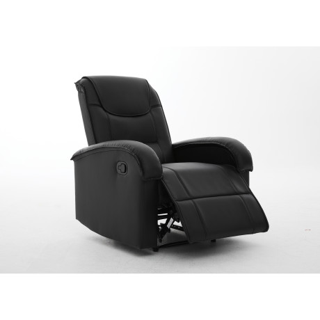 Πολυθρόνα Ανακλινόμενη ArteLibre CELAENO Μαύρο PU 80x96x97cm