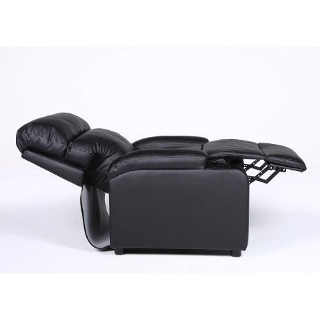 Πολυθρόνα Ανακλινόμενη ArteLibre RANA Μαύρο PU 80x95x103cm