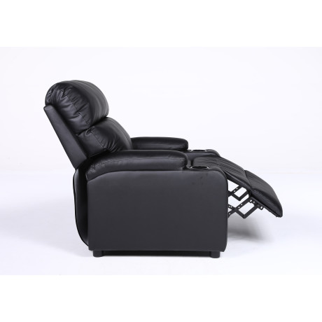 Πολυθρόνα Ανακλινόμενη ArteLibre RANA Μαύρο PU 80x95x103cm