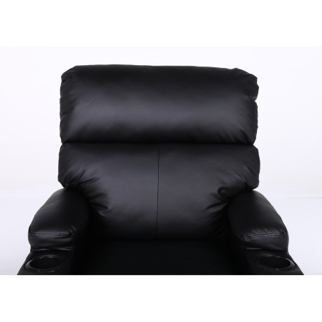 Πολυθρόνα Ανακλινόμενη ArteLibre RANA Μαύρο PU 80x95x103cm