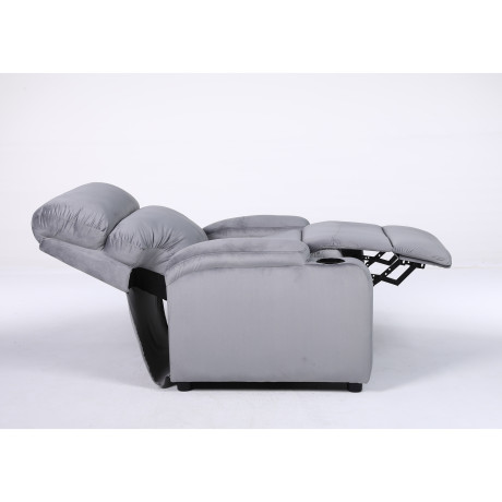 Πολυθρόνα Ανακλινόμενη ArteLibre RANA Γκρι Βελούδο 80x95x103cm