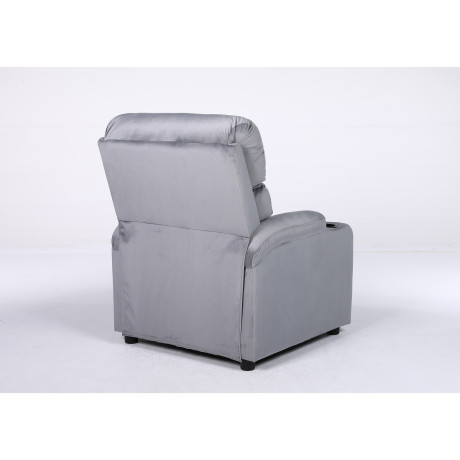 Πολυθρόνα Ανακλινόμενη ArteLibre RANA Γκρι Βελούδο 80x95x103cm