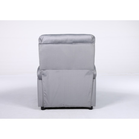 Πολυθρόνα Ανακλινόμενη ArteLibre RANA Γκρι Βελούδο 80x95x103cm