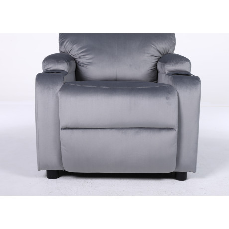 Πολυθρόνα Ανακλινόμενη ArteLibre RANA Γκρι Βελούδο 80x95x103cm