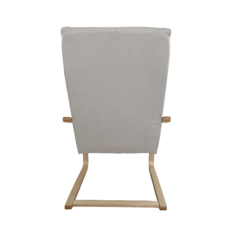 Πολυθρόνα ArteLibre NORDVIK Μπεζ/Φυσικό Ύφασμα/Ξύλο 60x71x105cm