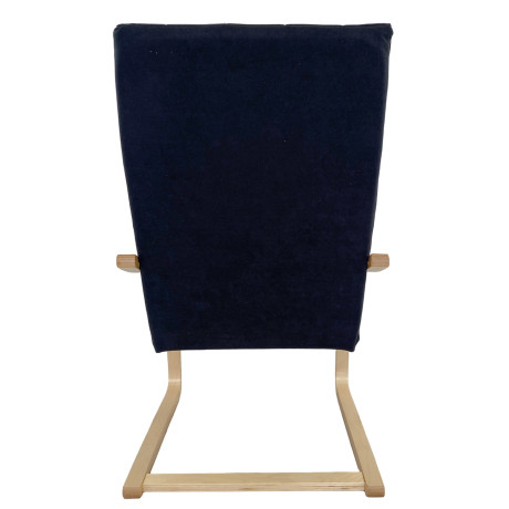 Πολυθρόνα ArteLibre NORDVIK Μαύρο/Φυσικό Ύφασμα/Ξύλο 60x71x105cm