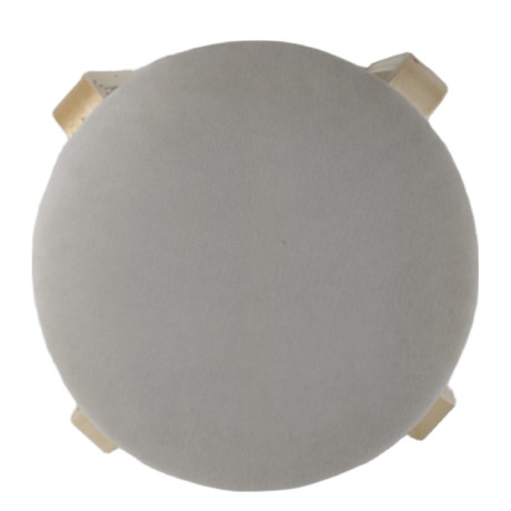 Σκαμπό ArteLibre MILOA Mπεζ/Φυσικό Ύφασμα/Ξύλο 42x42x45cm