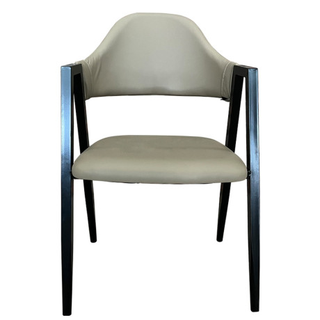 Καρέκλα Τραπεζαρίας ArteLibre SOLANA Cappuccino/Μαύρο PU/Μέταλλο 51x51x81cm