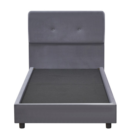 Κρεβάτι Μονό ArteLibre TAMAHAWK Γκρι Ύφασμα 212x106.5x106cm (Στρώμα 90x200cm)