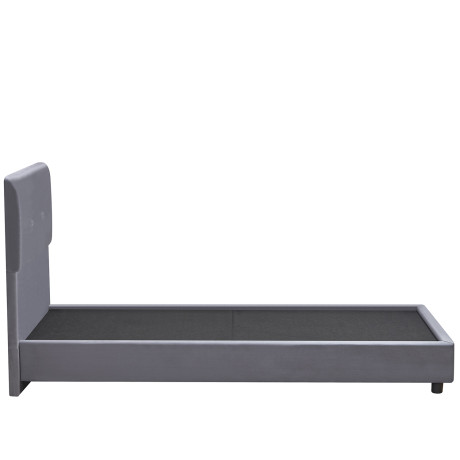 Κρεβάτι Μονό ArteLibre TAMAHAWK Γκρι Ύφασμα 212x106.5x106cm (Στρώμα 90x200cm)