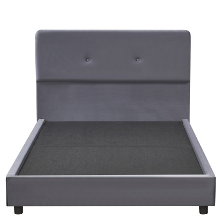 Κρεβάτι Ημίδιπλο ArteLibre TAMAHAWK Γκρι Ύφασμα 212x136x106cm (Στρώμα 120x200cm)