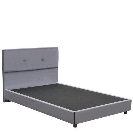 Κρεβάτι Ημίδιπλο ArteLibre TAMAHAWK Γκρι Ύφασμα 212x136x106cm (Στρώμα 120x200cm)