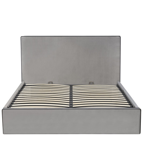 Κρεβάτι Υπέρδιπλο ArteLibre WICHITA Γκρι Ύφασμα 214.5x170x110.5cm (Στρώμα 160x200cm)