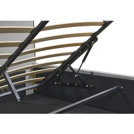 Κρεβάτι Υπέρδιπλο ArteLibre WICHITA Γκρι Ύφασμα 214.5x170x110.5cm (Στρώμα 160x200cm)