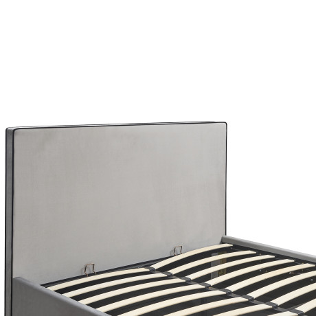 Κρεβάτι Υπέρδιπλο ArteLibre WICHITA Γκρι Ύφασμα 214.5x170x110.5cm (Στρώμα 160x200cm)