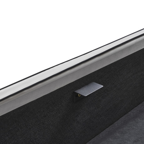 Κρεβάτι Υπέρδιπλο ArteLibre WICHITA Γκρι Ύφασμα 214.5x170x110.5cm (Στρώμα 160x200cm)