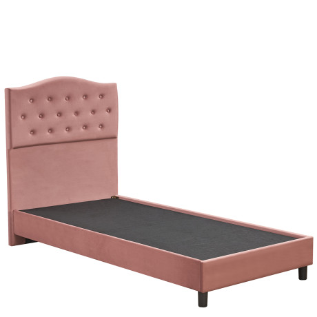 Κρεβάτι Μονό ArteLibre JUNIPER Σάπιο Μήλο Ύφασμα 209x101x125cm (Στρώμα 90x200cm)