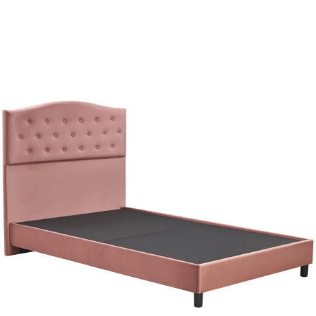 Κρεβάτι Ημίδιπλο ArteLibre JUNIPER Σάπιο Μήλο Ύφασμα 209x132x125cm (Στρώμα 120x200cm)