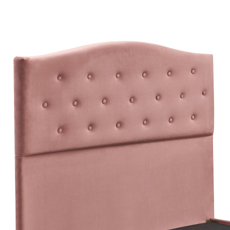 Κρεβάτι Ημίδιπλο ArteLibre JUNIPER Σάπιο Μήλο Ύφασμα 209x132x125cm (Στρώμα 120x200cm)