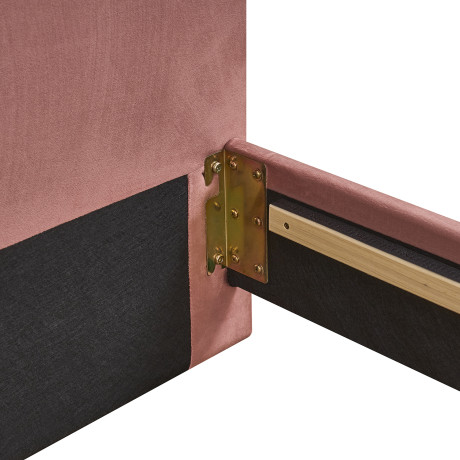 Κρεβάτι Ημίδιπλο ArteLibre JUNIPER Σάπιο Μήλο Ύφασμα 209x132x125cm (Στρώμα 120x200cm)