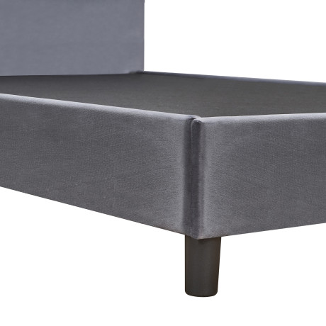 Κρεβάτι Ημίδιπλο ArteLibre JUNIPER Γκρι Ύφασμα 209x132x125cm (Στρώμα 120x200cm)