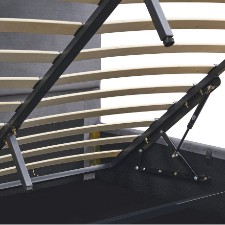 Κρεβάτι Υπέρδιπλο ArteLibre YUMA Γκρι Ύφασμα 214x1170x10cm (Στρώμα 160x200cm)