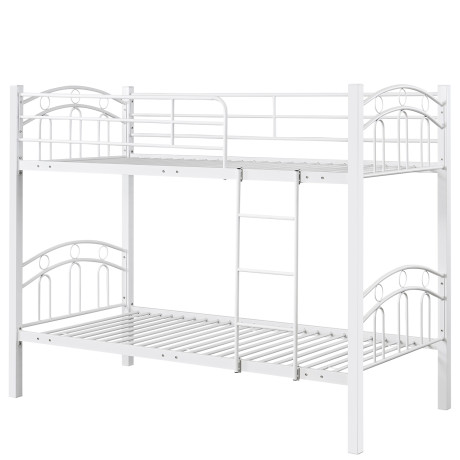 Κουκέτα ArteLibre KETCHUM Λευκό Μέταλλο 201x98x159cm (Στρώματα 90x190cm)