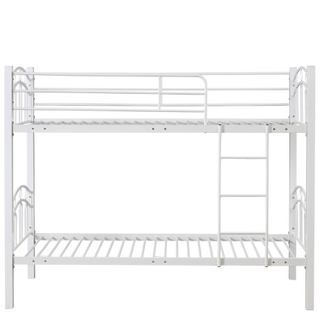 Κουκέτα ArteLibre KETCHUM Λευκό Μέταλλο 201x98x159cm (Στρώματα 90x190cm)