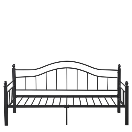 Καναπές Κρεβάτι ArteLibre PECOS Μαύρο Μέταλλο 200x98x99cm (Στρώμα 90x190cm)