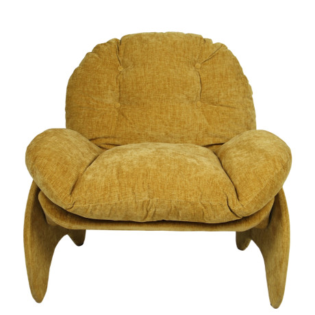 Πολυθρόνα ArteLibre ANANKE Κίτρινο Ύφασμα/Μέταλλο/Ξύλο 85x78x84cm