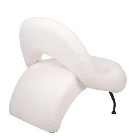 Πολυθρόνα ArteLibre PASIPHAE Μπεζ Ύφασμα/Μέταλλο/Ξύλο 80x86x80cm