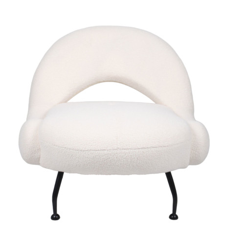 Πολυθρόνα ArteLibre PASIPHAE Μπεζ Ύφασμα/Μέταλλο/Ξύλο 80x86x80cm