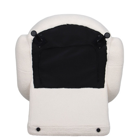 Πολυθρόνα ArteLibre PASIPHAE Μπεζ Ύφασμα/Μέταλλο/Ξύλο 80x86x80cm