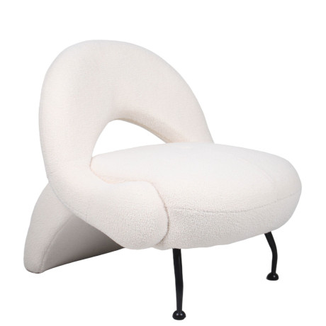 Πολυθρόνα ArteLibre PASIPHAE Μπεζ Ύφασμα/Μέταλλο/Ξύλο 80x86x80cm