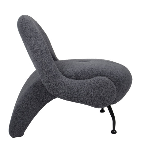 Πολυθρόνα ArteLibre PASIPHAE Γκρι Ύφασμα/Μέταλλο/Ξύλο 80x86x80cm