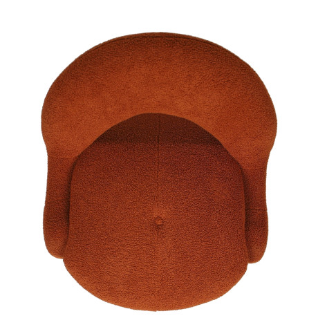 Πολυθρόνα ArteLibre PASIPHAE Πορτοκαλί Ύφασμα/Μέταλλο/Ξύλο 80x86x80cm