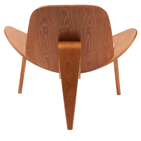 Πολυθρόνα ArteLibre THALOR Λευκό/Καφέ Ξύλο/PU 90x76.5x74.5cm