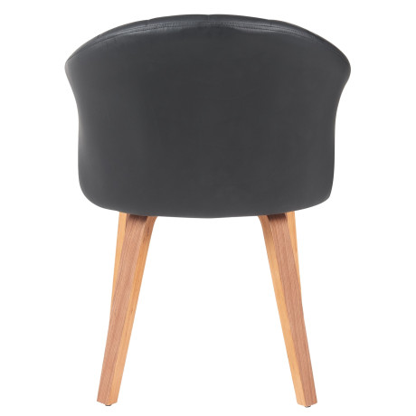 Καρέκλα Τραπεζαρίας ArteLibre CASSIAN Μαύρο/Καφέ Ξύλο/PU 55x58x78cm