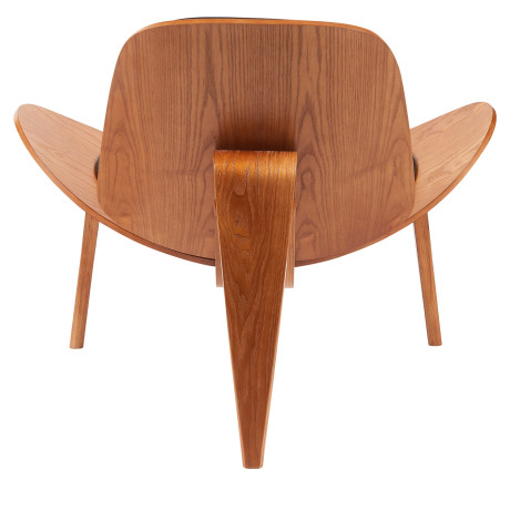 Πολυθρόνα ArteLibre THALOR Μαύρο/Καφέ Ξύλο/PU 90x76.5x74.5cm