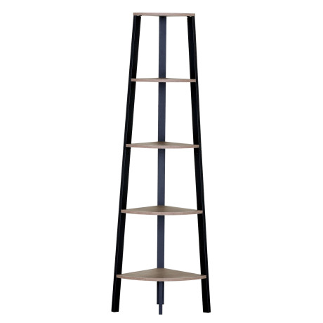 Βιβλιοθήκη ArteLibre PENDRYN Δρυς/Μαύρο Μοριοσανίδα/Μέταλλο 53.4x37.8x160.3cm