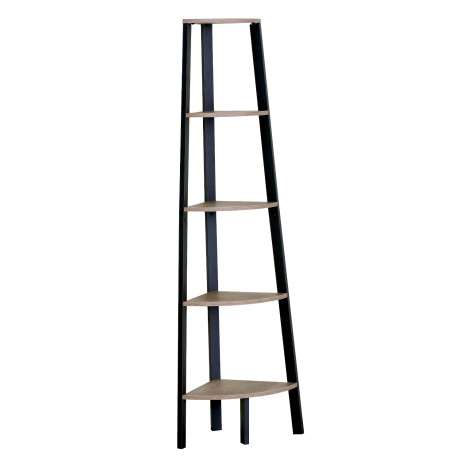 Βιβλιοθήκη ArteLibre PENDRYN Δρυς/Μαύρο Μοριοσανίδα/Μέταλλο 53.4x37.8x160.3cm