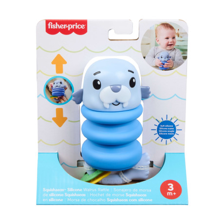 Fisher-Price: Squishseas Silicone - Walrus Rattle (Jhb56)