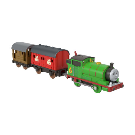 Fisher-Price Thomas: & Friends: Motorized Trains - Classic Percy With 2 Wagons Train (Jfh33)