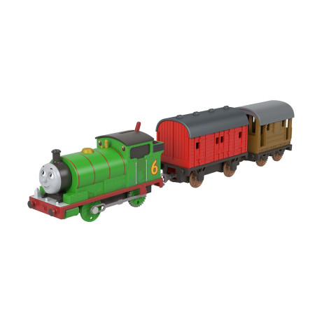 Fisher-Price Thomas: & Friends: Motorized Trains - Classic Percy With 2 Wagons Train (Jfh33)