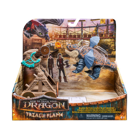 Spin Master how to Train Your Dragon: Trial of Flame - Blazing Battles Catapult Blast Cronckle Playset (20156293)