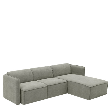 Καναπές Γωνιακός Αναστρέψιμος ArteLibre MAFFEI Γκρι Ύφασμα 268x163x76cm